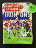 Official Major League Baseball Iron-Ons Fleer Gum 1968 Unopened Package
