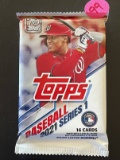Topps Baseball Card Pack Unopened 2021 Series 1 MLB 16 Cards
