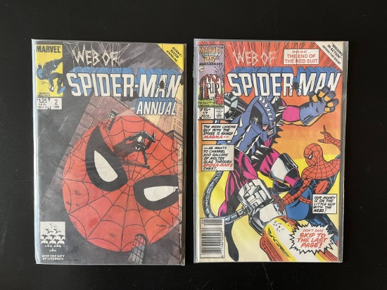 2 Issues Web of Spiderman Annual #2 & Web of Spiderman #17 Marvel Comics