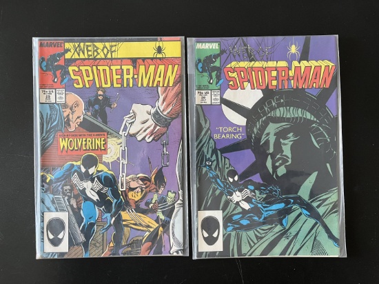 2 Issues Web of Spiderman Comic #28 & #29 Marvel Comics