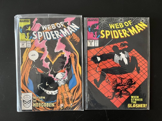 2 Issues Web of Spiderman Comic #37 & #38 Marvel Comics