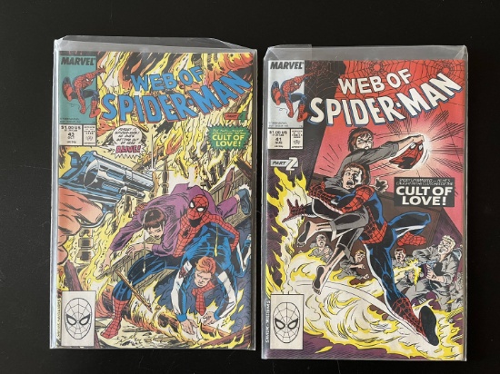 2 Issues Web of Spiderman Comic #41 & #43 Marvel Comics