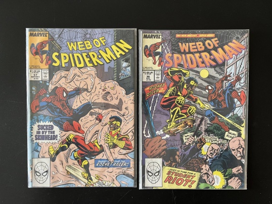 2 Issues Web of Spiderman Comic #56 & #57 Marvel Comics