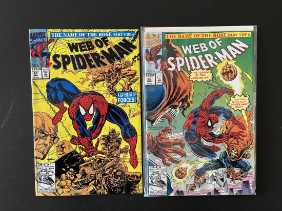 2 Issues Web of Spiderman Comic #86 & #87 Marvel Comics