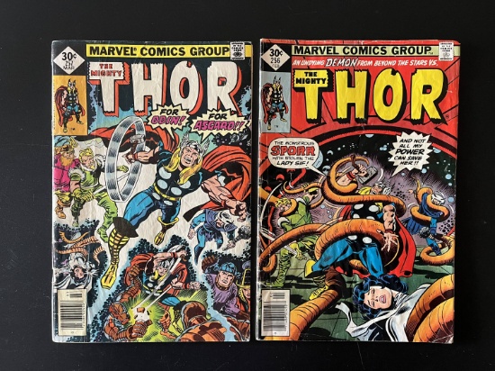 2 Issues Thor Comics #256 & #257 Marvel Comics Bronze Age Comics