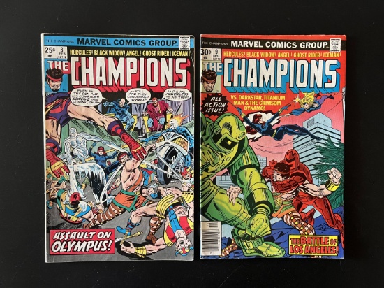 2 Issues The Champions Comic #3 & #9 Marvel Comics Bronze Age Comics