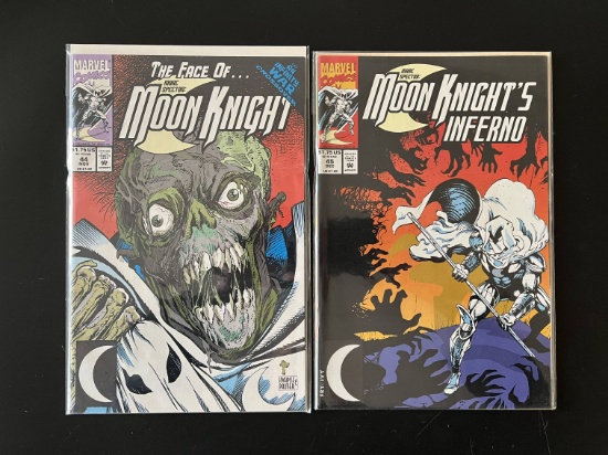 2 Issues Marc Spector Moon Knight Comics #44 & #45 Marvel Comics