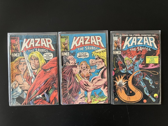 3 Issues Kazar The Savage Comic #30 #32 & #34 Marvel Comics