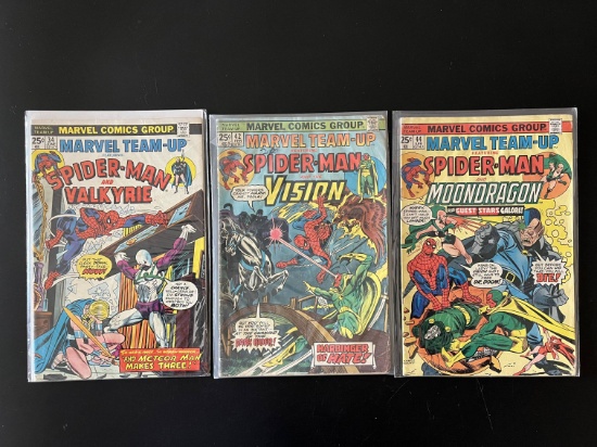 3 Issues Marvel Team Up Comic #34 #42 & #44 Marvel Comics