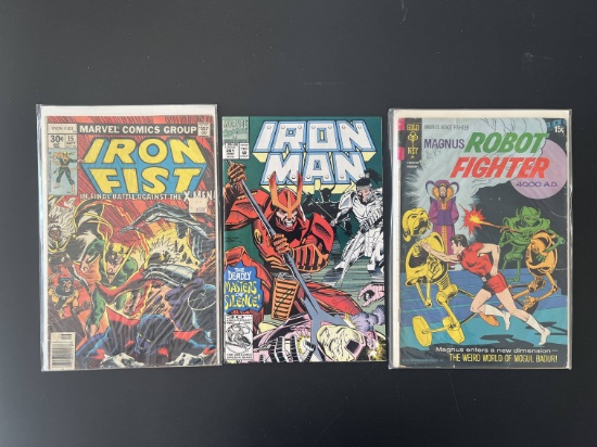 3 Issues Iron Fist #15 Iron Man #15 & Magnus Robot Fighter 4000 AD