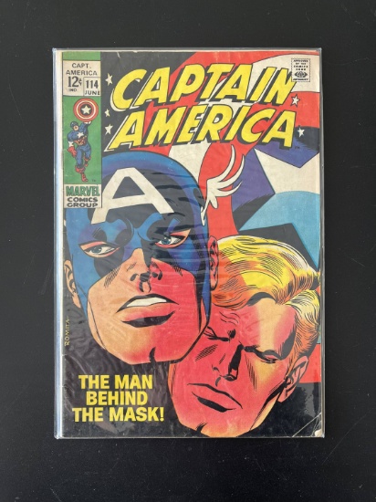 Captiain America Comic #114 Marvel Comics 1969 Silver Age Comic