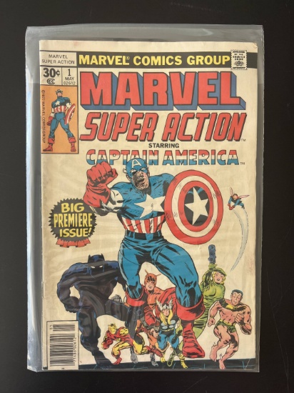 Marvel Super Action Comic #1 Captain America Bronze AGE KEY 1st Issue