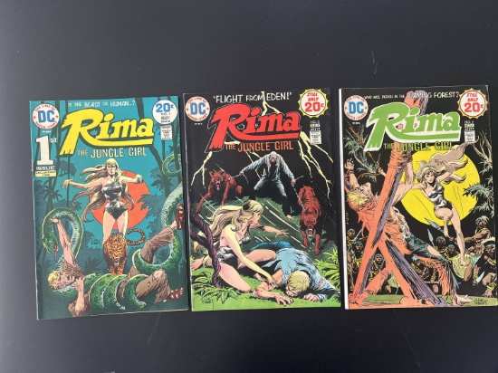3 Issues Rima The Jungle Girl Comics #1 #2 & #4 DC Comics KEY 1st Issue