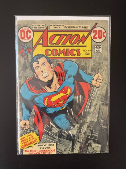 Action Comics #419 DC Comics Bronze Age KEY 1st Appearance of Human Target Classic Cover Art by Neal