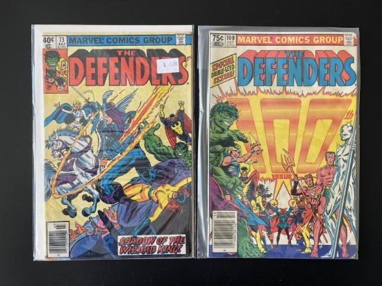 2 Issues The Defenders Comic #73 & #100 Marvel Comics Bronze Age Comics