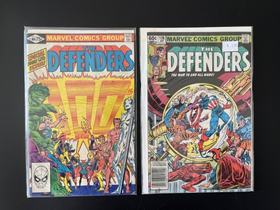 2 Issues The Defenders Comic #100 & #106 Marvel Comics Bronze Age Comics