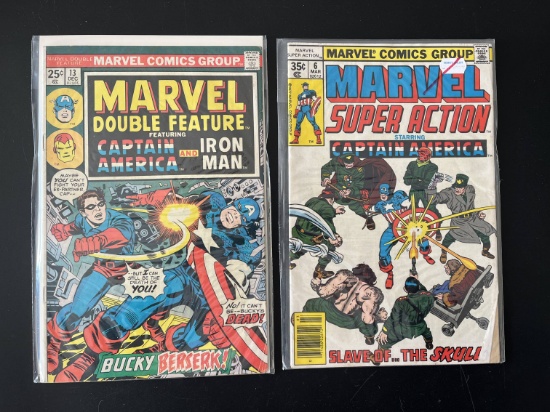 2 Issues Marvel Double Feature Comic #13 & Marvel Super Action #6 Bronze Age Comics