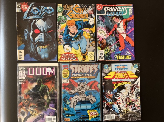 6 Issues Lobo #1 Guy Gardner #1 Spanner Galaxy #1 Doom #1 Stryfes Strike File #1 Blood Syndicate Vs