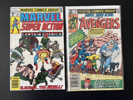 2 Issues Marvel Super Action #6 & #36 Bronze Age Comics The Avengers