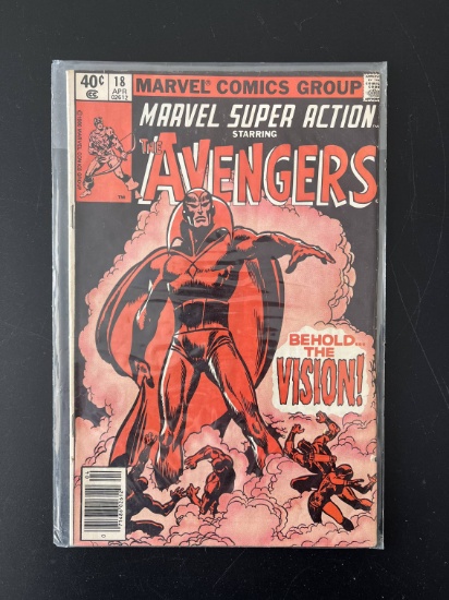 Marvel Super Action Comic #18 Marvel Comics 1980 KEY Reprint Avengers #57 1st Appearance of Vision