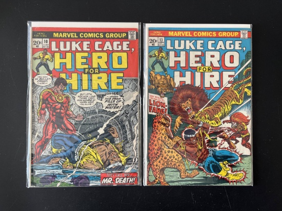2 Issues Luke Cage Hero For Hire Comic #10 & #13 Marvel Comics Bronze Age Comics