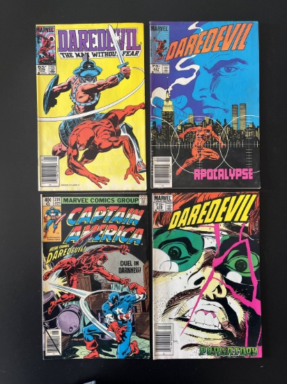 4 Issues Daredevil Comic #226 #227 #228 & #234 Marvel Comics
