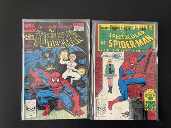 2 Issues The Spectacular Spiderman Annual Comic #8 & #9 Marvel Comics