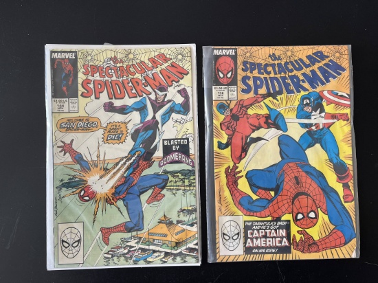 2 Issues The Spectacular Spiderman Comic #138 & #144 Marvel Comics
