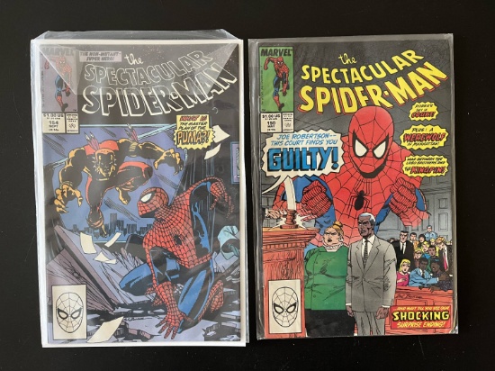 2 Issues The Spectacular Spider Man Comic #150 & #154 Marvel Comics Copper Age Comics