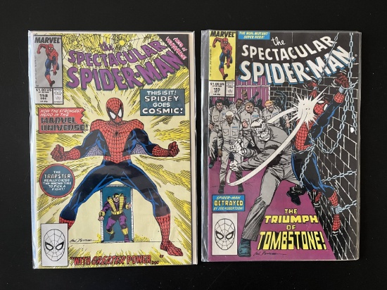 2 Issues The Spectacular Spider Man Comic #155 & #158 Marvel Comics Copper Age Comics
