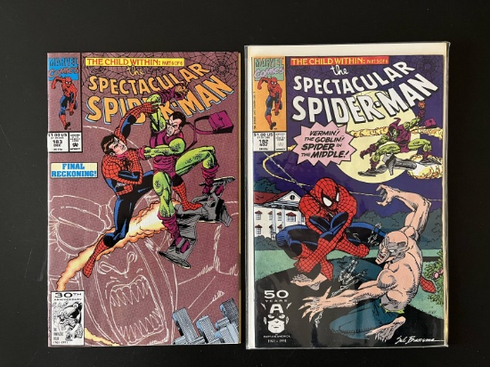 2 Issues The Spectacular Spider Man Comic #182 & #183 Marvel Comics