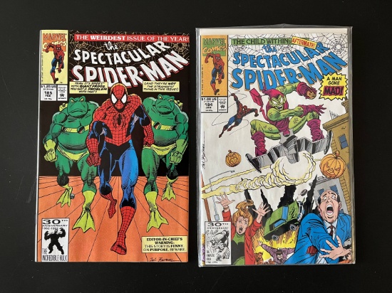 2 Issues The Spectacular Spider Man Comic #184 & #185 Marvel Comics