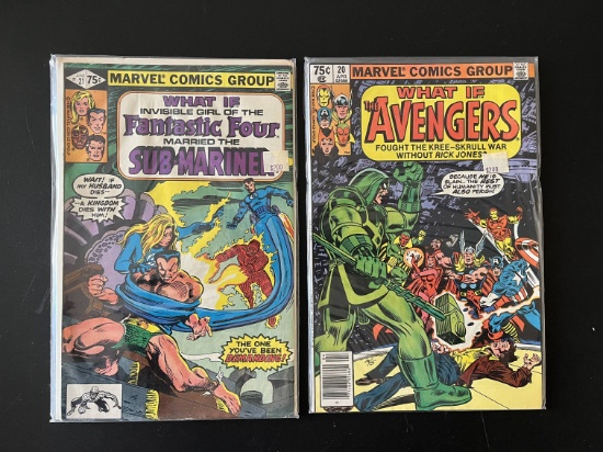 2 Issues What If.. Comic #20 & #21 Marvel Comics Bronze Age Comics