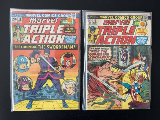 2 Issues Marvel Triple Action #12 & #13 Bronze Age Comics The Avengers