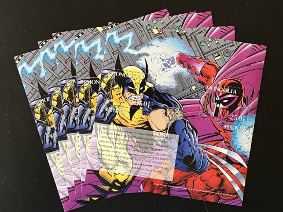 X-Men Mongolian Postage Stamp Sheets