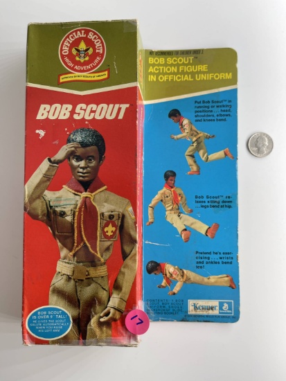 RARE Vintage Kenner BOB SCOUT Action Figure ON CARD, 1974 Official Scout High Adventure