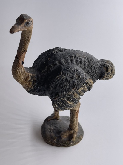 1930 Elastolin Lineol Ostrich Composite Zoo Germany Toy Figure 5 1/2in Vintage
