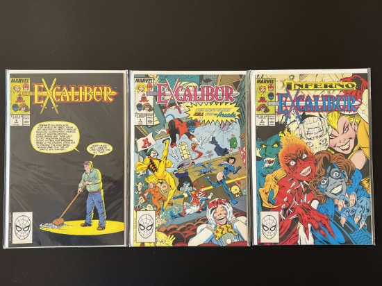 3 Issues Excalibur Comics #4 #5 & #6 Marvel Comics