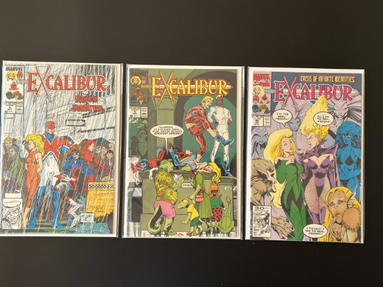 3 Issues Excalibur Comics #8 #9 & #46 Marvel Comics
