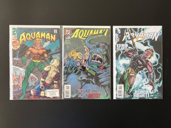 3 Issues Aquaman Comic #1 #29 & #41 DC Comics 50th Anniversary