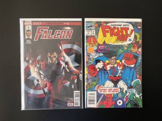 2 1st Issues Falcon #1 & Fight Man #1 Marvel Comics KEY