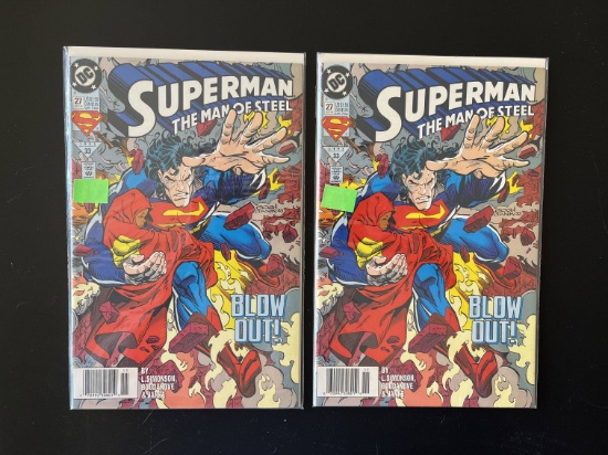 2 Issues Superman The Man of Steel Comic #27 DC Comics Blow Out