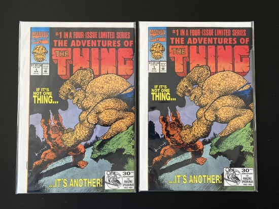 2 Issues The Adventures of the Thing Comic #1 Marvel Comics KEY 1st Issue