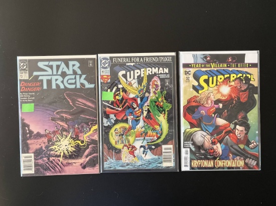 3 Issues Supergirl #32 Superman #83 & Star Trek #13 DC Comics