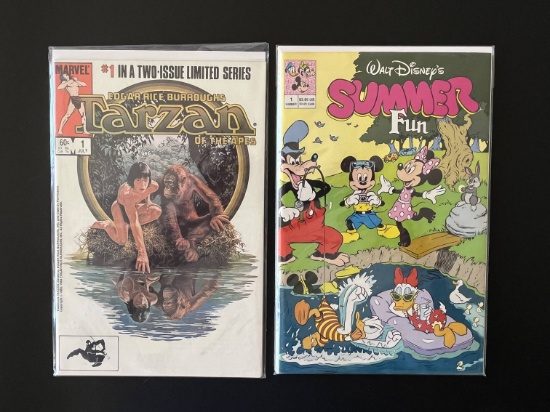 2 First Issue Comics Walt Disney Summer Fun #1 & Tarzan of the Apes Comic #1
