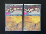 2 Issues Superman The Man of Steel Comic #21 DC Comics Funeral For a Friend