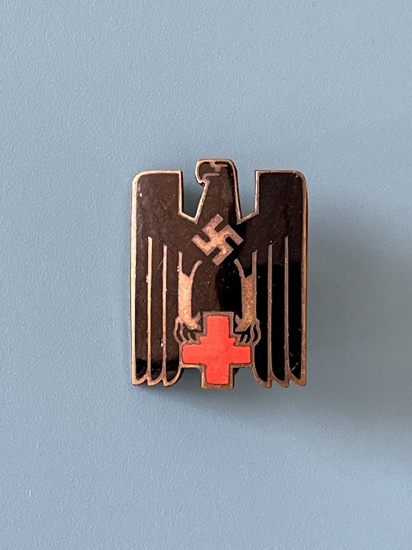 WWII Nazi Red Cross Cap Badge