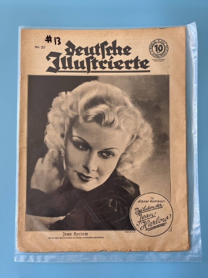 1937 Nazi Magazine with Jean Harlow