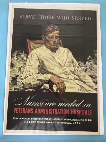 WWII Nurses for VA Hospitals Poster