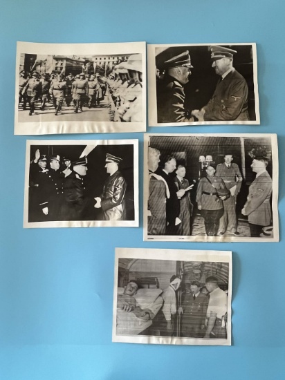 (5) WWII Press Photos With Hitler